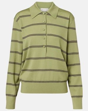 Dries Van Noten Polopullover Aus Wolle - Grün