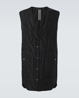 Rick Owens Quilted Puffer Vest - Black
