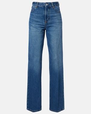 Victoria Beckham High-Rise Wide-Leg Jeans - Blue