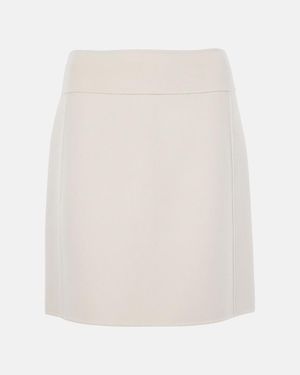 Max Mara Wool Miniskirt - White