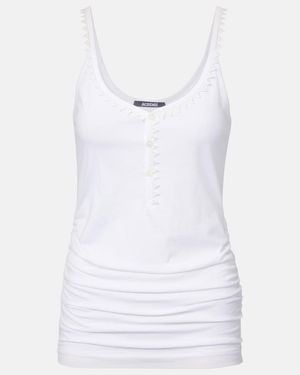 Jacquemus Clavela Cotton Tank Top - White