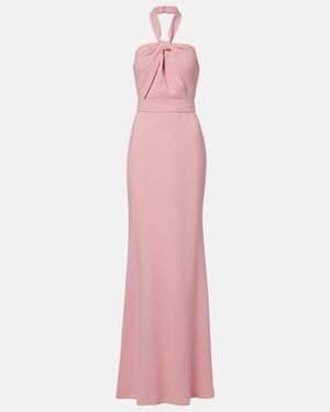 Elie Saab Halterneck Cady Gown - Pink