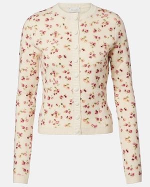 Magda Butrym Wool, Silk, And Cashmere Cardigan - Natural