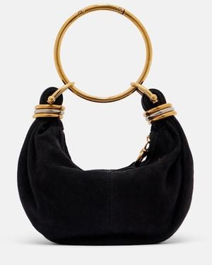 Chloé Bracelet Small Suede Top-Handle Bag - Black