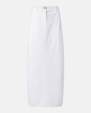 KHAITE Lucian Cotton Poplin Maxi Skirt - White