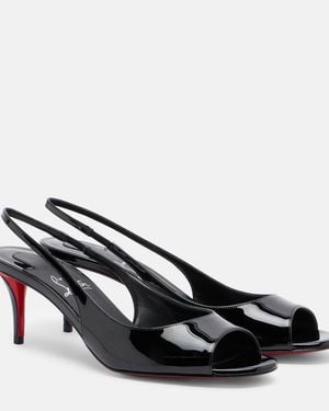 Christian Louboutin Slingback-Sandalen Miss Z Aus Lackleder - Schwarz