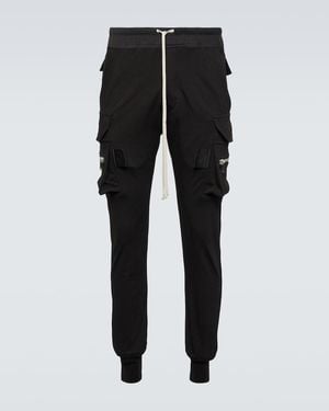 Rick Owens Mastodon Cotton Cargo Joggers - Black