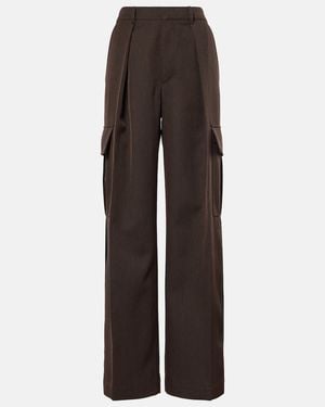 Burberry Wool Cargo Trousers - Brown