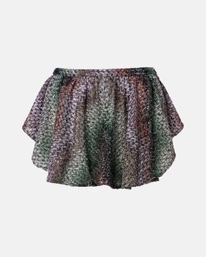 Missoni Sequined Lame Miniskirt - Gray
