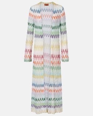 Missoni Cardigan Aus Haekelstrick - Weiß