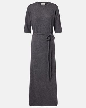 Lisa Yang Tilde Belted Cashmere Maxi Dress - Grey
