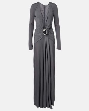 Christopher Esber Orica Embellished Jersey Maxi Dress - Grey