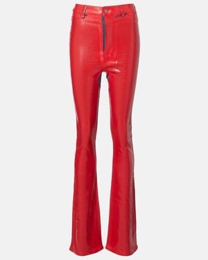 Acne Studios Porto Distressed Cotton-Blend Flared Trousers