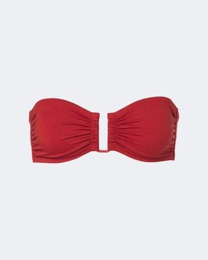 Eres Show Ruched Bikini Top - Red