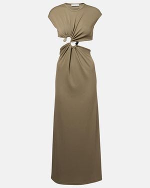 Christopher Esber S-Buckle Embellished Maxi Dress - Green