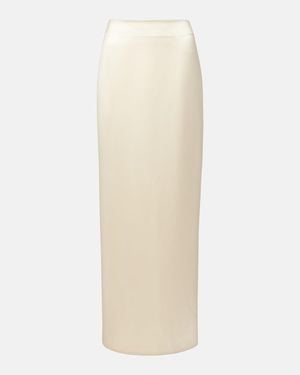 The Row Kiernan Silk Satin Maxi Skirt - White