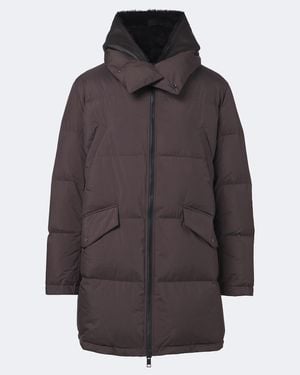 Yves Salomon Piumino Con Shearling - Marrone