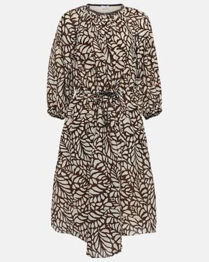 Brunello Cucinelli Cotton-blend Minidress - Multicolor