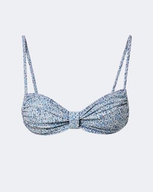 Montce Devin Floral Bikini Top - Blue