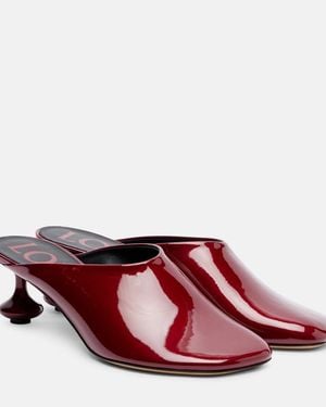 Loewe Toy 45 Patent Leather Mules - Red