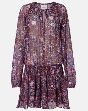 Isabel Marant 'Bess' Wine-Colored Viscose Dress - Purple