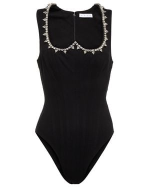 Area Crystal-embellished Bodysuit - Black