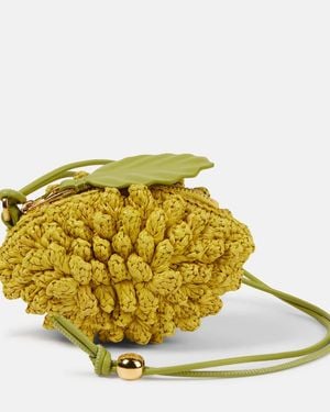 Loewe Paula's Ibiza Lemon Raffia Coin Case - Yellow