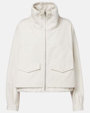 Loewe Cotton And Silk Gabardine Jacket - White