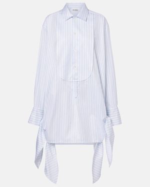 JW Anderson Striped Cotton Minidress - White