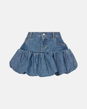 Coperni Balloon Denim Miniskirt - Blue