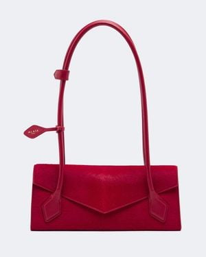 Alaïa Le Teckel Small Calf Hair Shoulder Bag - Red