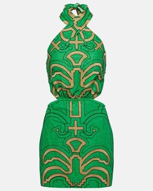 Johanna Ortiz Printed Cotton Minidress - Green