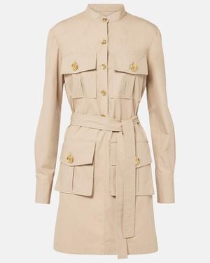 Givenchy 4G Cotton Poplin Minidress - Natural