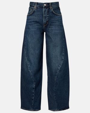 Agolde Twist Mid-Rise Wide-Leg Jeans - Blue