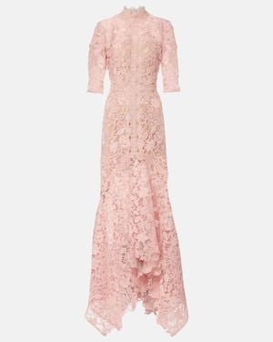 Costarellos Floral Lace Gown - Pink