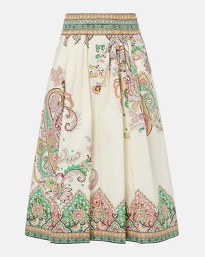 Etro Midi Skirt With Stylish Print For - Multicolour