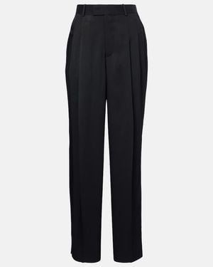 Bottega Veneta High-Rise Tapered Trousers - Black