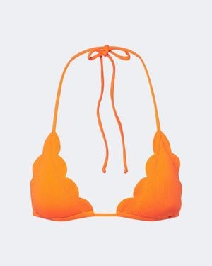 Marysia Swim Broadway Scalloped Bikini Top - Orange