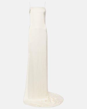 Jacquemus La Robe Noiva Satin Gown - White