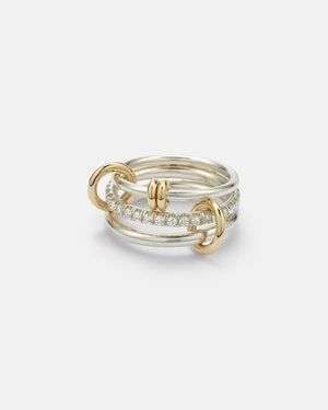 Spinelli Kilcollin Raneth 925 Sterling And 18Kt Ring With Diamonds - White