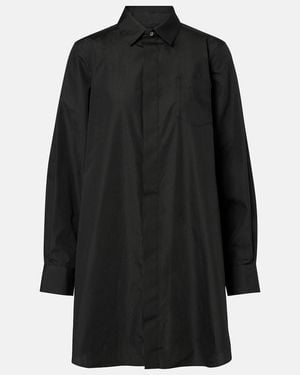 Sacai Poplin Shirt Dress - Black