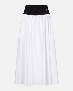 Polo Ralph Lauren Panelled Midi Skirt - White
