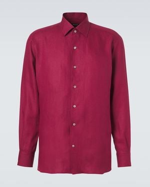 ZEGNA Linen Shirt - Red