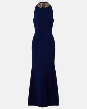 Jenny Packham Pechora Crystal-Embellished Gown - Blue