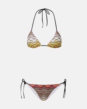 Missoni Bikini Aus Haekelstrick - Weiß