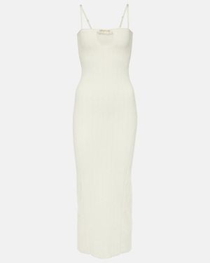 Jacquemus La Robe Sierra Bretelles Midi Dress - White