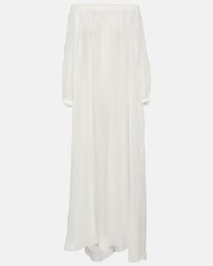 Alaïa Off-Shoulder Maxi Dress - White