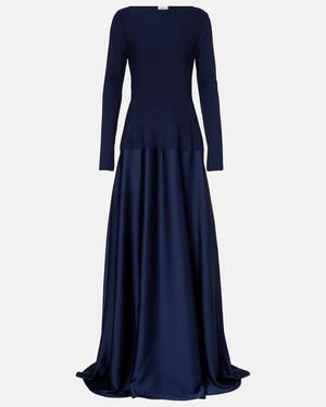 Jonathan Simkhai Paola Satin Gown - Blue