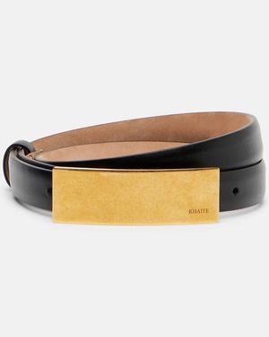 KHAITE Berlin Leather Belt - Black