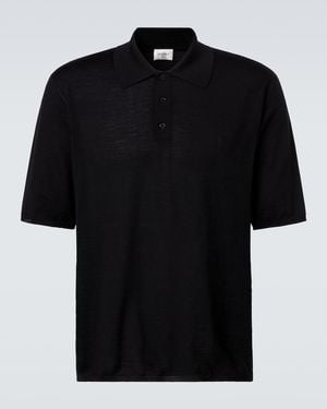 Saint Laurent Polohemd Aus Wolle - Schwarz
